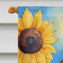 Load image into Gallery viewer, Cavalier Spaniel in Sunflowers House Flag