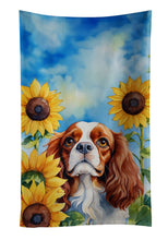 Load image into Gallery viewer, Cavalier Spaniel in Sunflowers Kitchen Towel