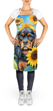 Load image into Gallery viewer, Cavalier Spaniel in Sunflowers Apron – Artist-Designed Kitchen, BBQ &amp; Craft Apron