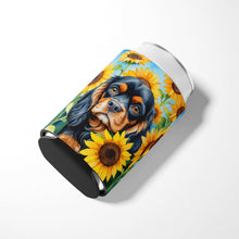 Load image into Gallery viewer, Cavalier Spaniel in Sunflowers Can or Bottle Hugger