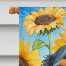 Load image into Gallery viewer, Cavalier Spaniel in Sunflowers House Flag