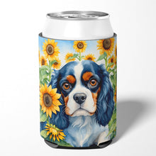 Load image into Gallery viewer, Cavalier Spaniel in Sunflowers Can or Bottle Hugger