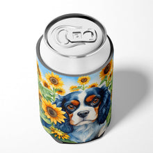 Load image into Gallery viewer, Cavalier Spaniel in Sunflowers Can or Bottle Hugger