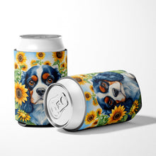 Load image into Gallery viewer, Cavalier Spaniel in Sunflowers Can or Bottle Hugger