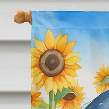 Load image into Gallery viewer, Cavalier Spaniel in Sunflowers House Flag