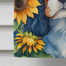 Load image into Gallery viewer, Cavalier Spaniel in Sunflowers House Flag