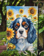 Load image into Gallery viewer, Cavalier Spaniel in Sunflowers Garden Flag – Bright Dog-Themed Yard Decor