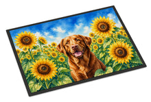 Load image into Gallery viewer, Chesapeake Bay Retriever in Sunflowers Doormat Front Door Mat Indoor Outdoor Rugs for Entryway, Non Slip Washable Low Pile, 24H X 36W