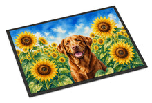 Load image into Gallery viewer, Chesapeake Bay Retriever in Sunflowers Doormat Front Door Mat Indoor Outdoor Rugs for Entryway, Non Slip Washable Low Pile, 18H X 27W