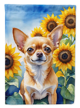 Load image into Gallery viewer, Chihuahua in Sunflowers House Flag