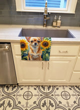 Load image into Gallery viewer, Chihuahua in Sunflowers Kitchen Towel