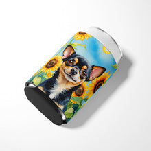 Load image into Gallery viewer, Chihuahua in Sunflowers Can or Bottle Hugger