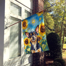 Load image into Gallery viewer, Chihuahua in Sunflowers House Flag