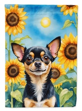 Load image into Gallery viewer, Chihuahua in Sunflowers House Flag