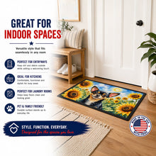 Load image into Gallery viewer, Chihuahua in Sunflowers Doormat Front Door Mat Indoor Outdoor Rugs for Entryway, Non Slip Washable Low Pile, 24H X 36W