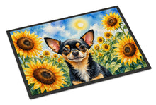Load image into Gallery viewer, Chihuahua in Sunflowers Doormat Front Door Mat Indoor Outdoor Rugs for Entryway, Non Slip Washable Low Pile, 24H X 36W