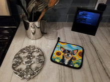 Load image into Gallery viewer, Chihuahua in Sunflowers Pot Holders - Set of 2 Decorative Kitchen Helpers | Made in the USA