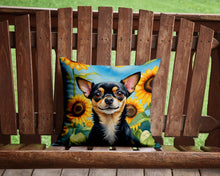 Load image into Gallery viewer, Chihuahua in Sunflowers Throw Pillow - 14x14 Decorative Pillow – Art for Your Home &amp; Patio