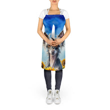 Load image into Gallery viewer, Chinese Crested in Sunflowers Apron – Artist-Designed Kitchen, BBQ &amp; Craft Apron