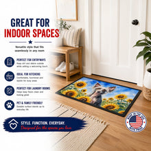 Load image into Gallery viewer, Chinese Crested in Sunflowers Doormat Front Door Mat Indoor Outdoor Rugs for Entryway, Non Slip Washable Low Pile, 24H X 36W