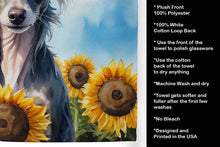 Load image into Gallery viewer, Chinese Crested in Sunflowers Kitchen Towel