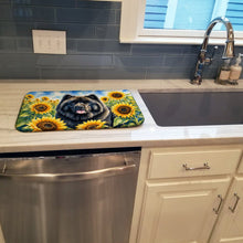 Load image into Gallery viewer, Chow Chow in Sunflowers Dish Drying Mat Absorbent Dish Drying Mat Pad for Kitchen Counter Dish Drainer Mat for Countertop, 14 x 21", Multicolor