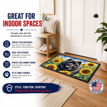 Load image into Gallery viewer, Chow Chow in Sunflowers Doormat Front Door Mat Indoor Outdoor Rugs for Entryway, Non Slip Washable Low Pile, 24H X 36W
