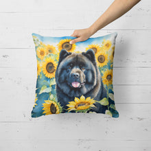 Load image into Gallery viewer, Chow Chow in Sunflowers Throw Pillow