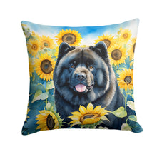 Load image into Gallery viewer, Chow Chow in Sunflowers Throw Pillow