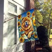 Load image into Gallery viewer, Chow Chow in Sunflowers House Flag