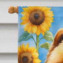 Load image into Gallery viewer, Chow Chow in Sunflowers House Flag