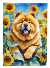 Load image into Gallery viewer, Chow Chow in Sunflowers House Flag