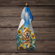 Load image into Gallery viewer, Chow Chow in Sunflowers Kitchen Towel