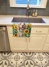 Load image into Gallery viewer, Clumber Spaniel in Sunflowers Kitchen Towel