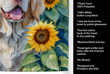 Load image into Gallery viewer, Clumber Spaniel in Sunflowers Kitchen Towel