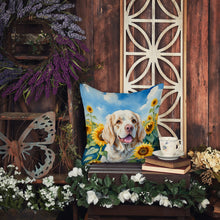 Load image into Gallery viewer, Clumber Spaniel in Sunflowers Throw Pillow