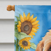 Load image into Gallery viewer, Cockapoo in Sunflowers House Flag