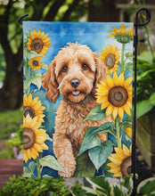 Load image into Gallery viewer, Cockapoo in Sunflowers Garden Flag – Bright Dog-Themed Yard Decor
