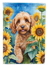 Load image into Gallery viewer, Cockapoo in Sunflowers Garden Flag – Bright Dog-Themed Yard Decor