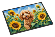 Load image into Gallery viewer, Cockapoo in Sunflowers Doormat Front Door Mat Indoor Outdoor Rugs for Entryway, Non Slip Washable Low Pile, 24H X 36W