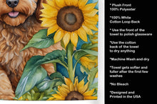 Load image into Gallery viewer, Cockapoo in Sunflowers Kitchen Towel