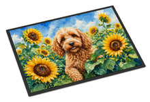 Load image into Gallery viewer, Cockapoo in Sunflowers Doormat Front Door Mat Indoor Outdoor Rugs for Entryway, Non Slip Washable Low Pile, 18H X 27W