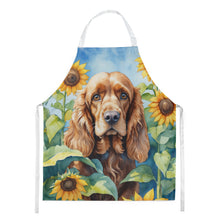 Load image into Gallery viewer, Cocker Spaniel in Sunflowers Apron – Artist-Designed Kitchen, BBQ &amp; Craft Apron