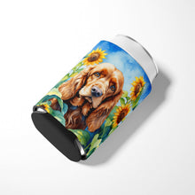 Load image into Gallery viewer, Cocker Spaniel in Sunflowers Can or Bottle Hugger