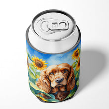 Load image into Gallery viewer, Cocker Spaniel in Sunflowers Can or Bottle Hugger