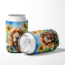 Load image into Gallery viewer, Cocker Spaniel in Sunflowers Can or Bottle Hugger