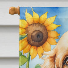 Load image into Gallery viewer, Cocker Spaniel in Sunflowers House Flag