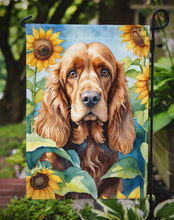 Load image into Gallery viewer, Cocker Spaniel in Sunflowers Garden Flag – Bright Dog-Themed Yard Decor