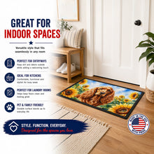 Load image into Gallery viewer, Cocker Spaniel in Sunflowers Doormat Front Door Mat Indoor Outdoor Rugs for Entryway, Non Slip Washable Low Pile, 24H X 36W