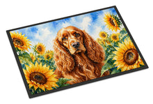 Load image into Gallery viewer, Cocker Spaniel in Sunflowers Doormat Front Door Mat Indoor Outdoor Rugs for Entryway, Non Slip Washable Low Pile, 24H X 36W